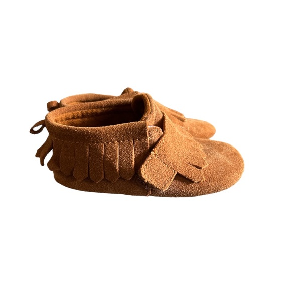 Toddler Moccasins, Vegan Leather, Size 5 - Picture 2 of 6